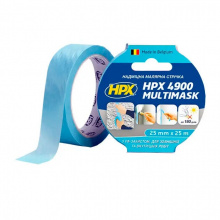 Сверхпрочная малярная лента (скотч) HPX 4900 Multimask с УФ защитой, 25мм х 25м, голубая (EW2525)