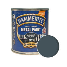 Гладкая краска 3 в 1 по металлу Hammerite Metal Paint Smooth защитная, антрацит RAL 7016, 0.25 л