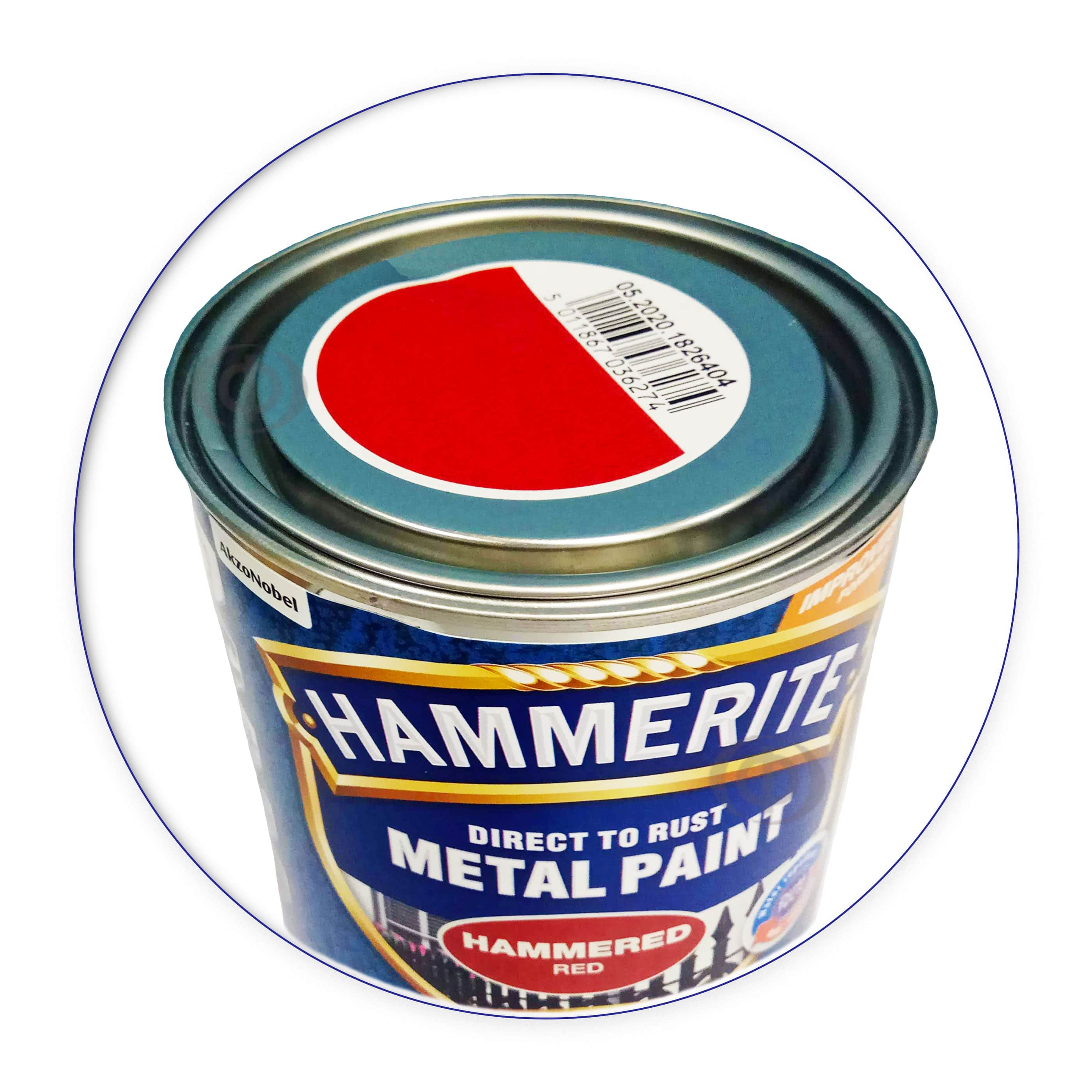 Фарба молоткова 3 в 1 по металу Hammerite Metal Paint Hammered захисна, червона, 0.75 л 2