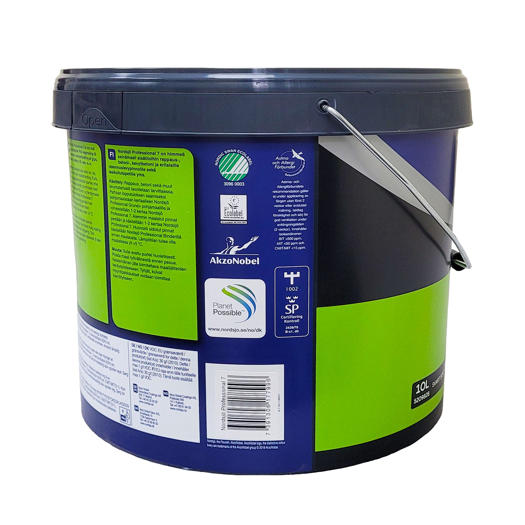 Латексная краска Sadolin Professional 7 Svart для стен и потолка, черная, 10 л  - shlifarb.com.ua 2 Латексная краска Sadolin Professional 7 Svart для стен и потолка, черная, 10 л 2