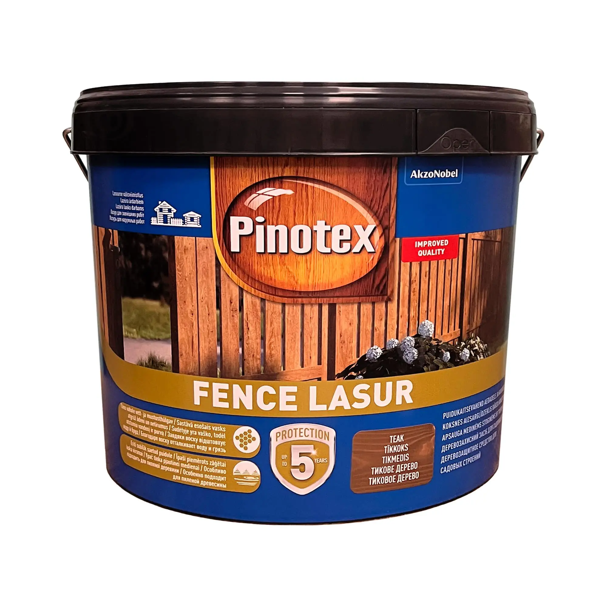 Просочення для дерева Pinotex Fence Lasur з декоративним ефектом, тік, 10 л 2