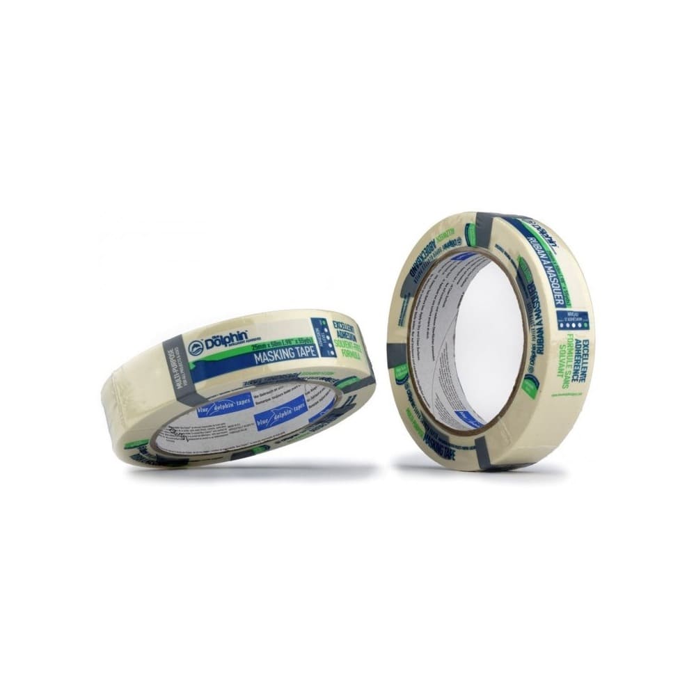 Професійна малярна стрічка (скотч) Blue Dolphin MT-627, 25мм х 50м, біла/жовта (01-7-12-EN ST627) 4 Професійна малярна стрічка (скотч) Blue Dolphin MT-627, 25мм х 50м, біла/жовта (01-7-12-EN ST627) 4