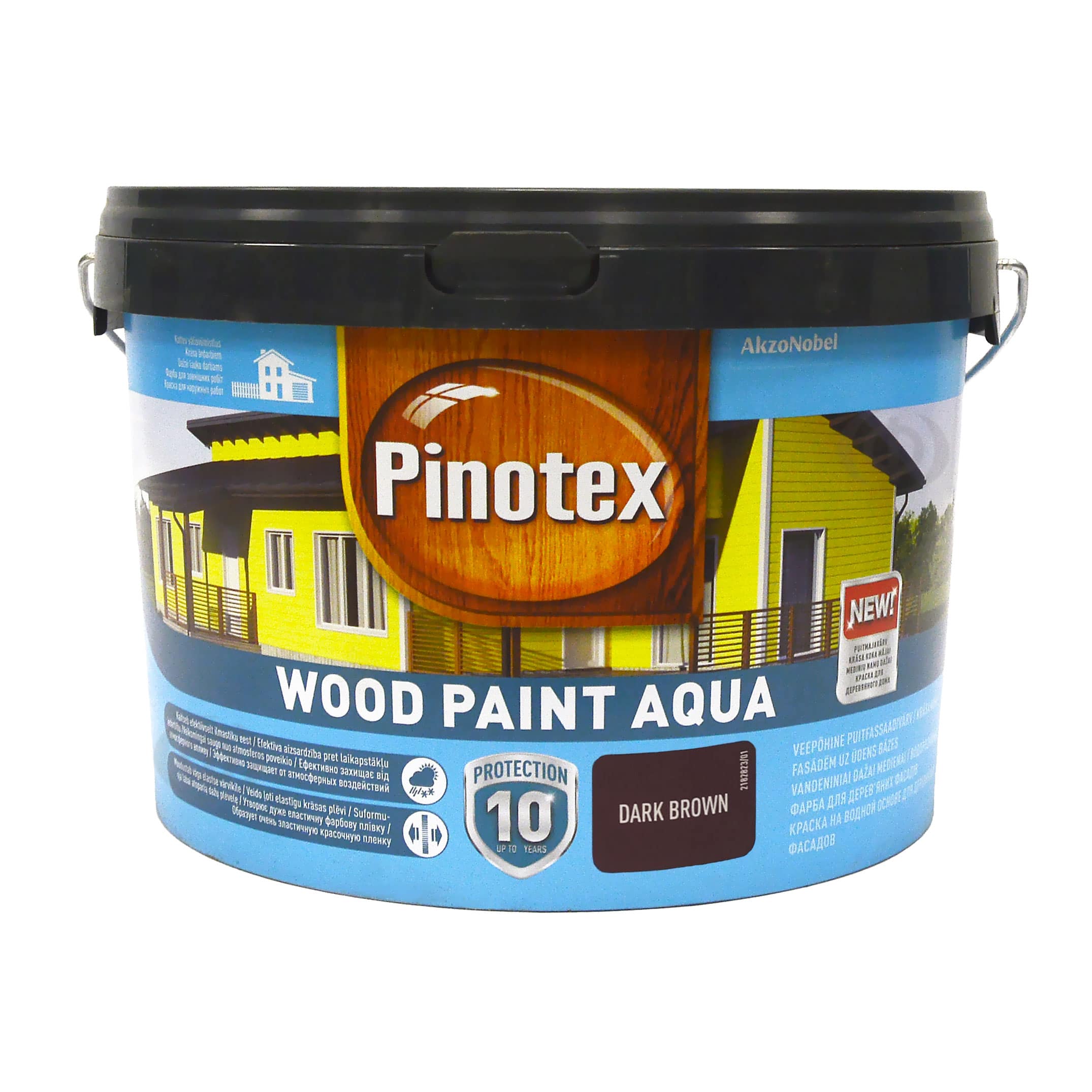 Фарба для дерева Pinotex Wood Paint Aqua, атмосферостійка, коричнева, 2.5 л 2 Фарба для дерева Pinotex Wood Paint Aqua, атмосферостійка, коричнева, 2.5 л 2