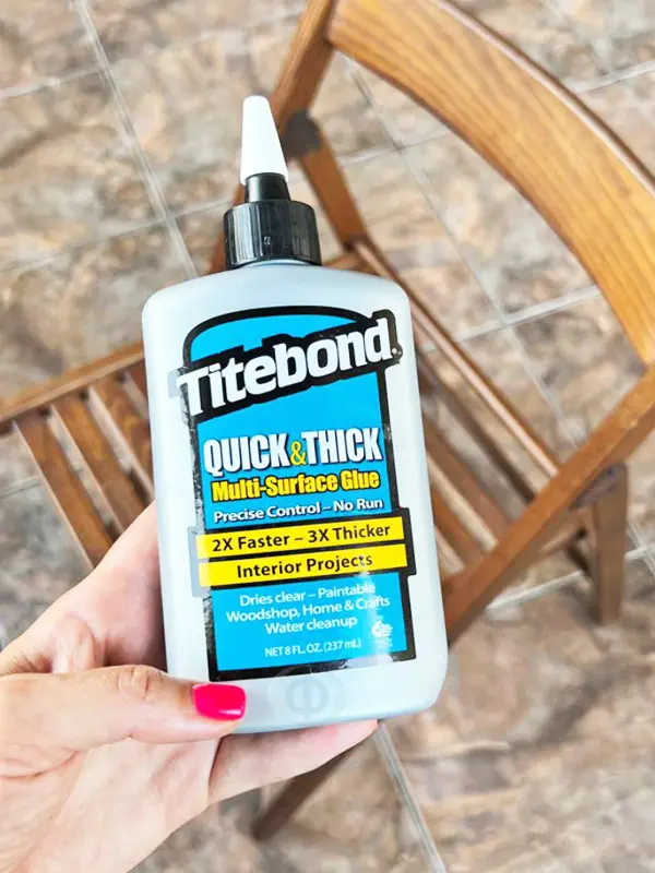 Клей Titebond Quick & Thick – ремонт раскладного стула ІКЕА - 3