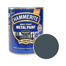Гладкая краска 3 в 1 по металлу Hammerite Metal Paint Smooth защитная, антрацит RAL 7016, 0.75 л