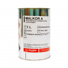 Грунт по металлу Malchem Malkor A антикоррозийный без хроматов, красный оксид, 1 л