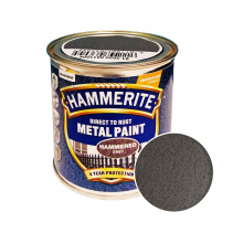 Краска молотковая 3 в 1 по металлу Hammerite Metal Paint Hammered защитная, серая, 0.25 л