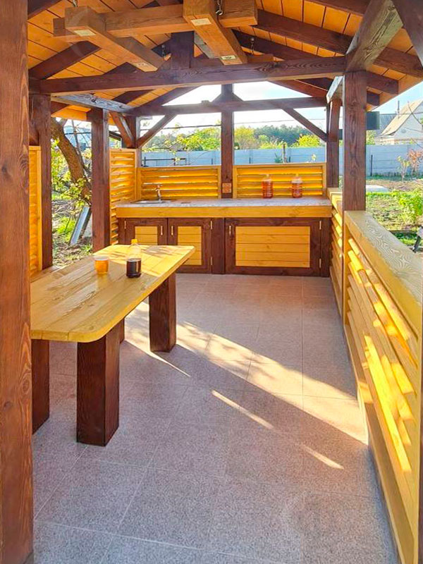 Продукты Pinotex™ - деревянная беседка - 3