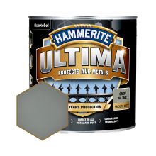 Захисна фарба 3 в 1 по металу на водній основі Hammerite Ultima Matt, матова, сіра RAL 7042, 2.2 л (5919597)