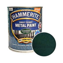 Фарба молоткова 3 в 1 по металу Hammerite Metal Paint Hammered захисна, темно-зелена, 0.75 л