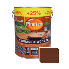 Олія для обробки дерева Pinotex Terrace & Wood Oil атмосферостійка, тік, 4+1 л в подарунок!