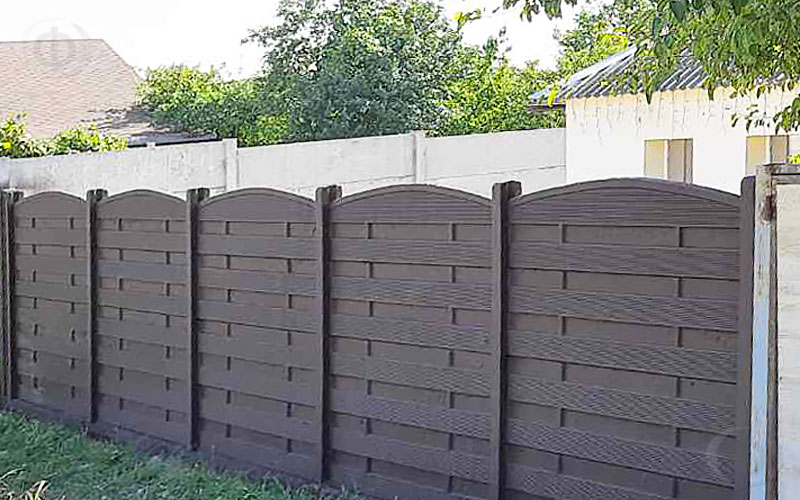 Фасадная краска Sando F - бетонный забор - 3