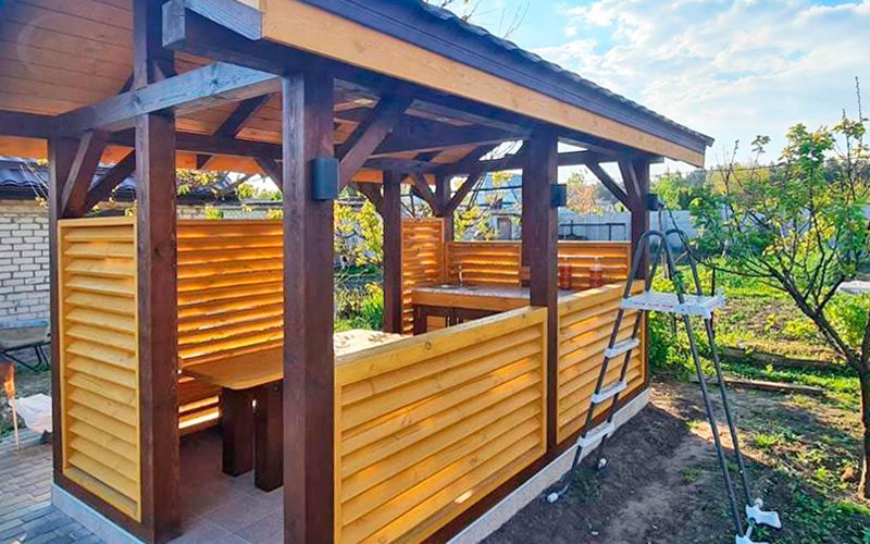 Продукты Pinotex™ - деревянная беседка - 7