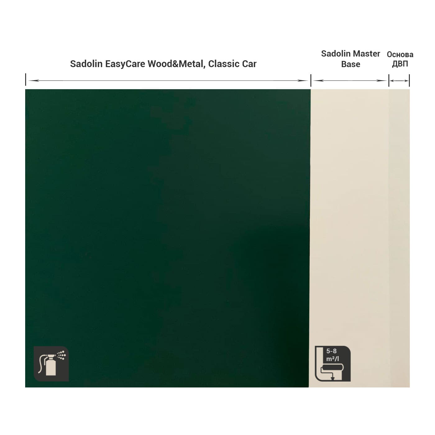 Алкидная краска Sadolin EasyCare Wood&Metal для дерева и металла, полуматовая, белая, BW, 0.7 л 2