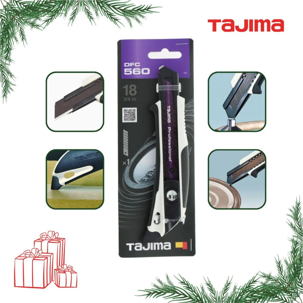 Нож сегментный Tajima Premium Fin Cutter 18 мм, автоматический фиксатор (DFC560W)