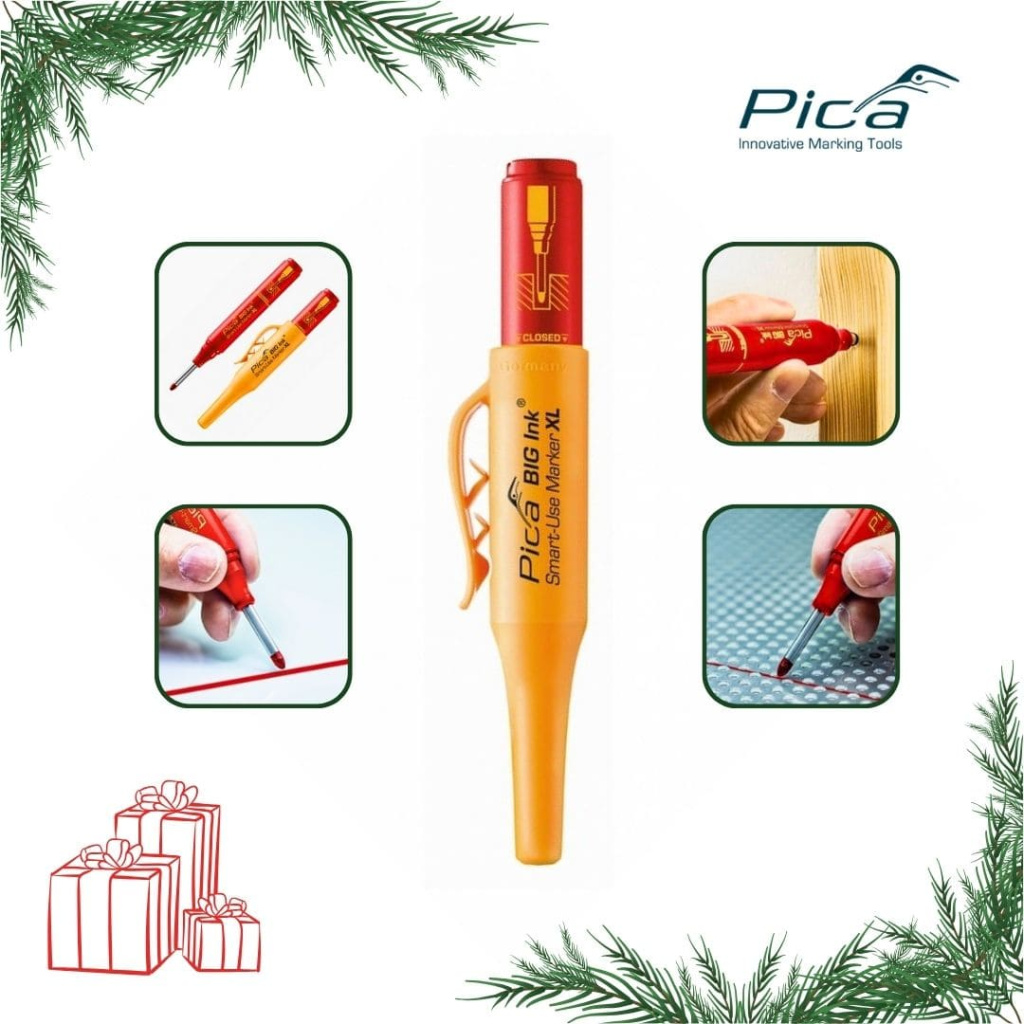 Маркер с длинным носиком Pica Big Ink Smart-Use Marker XL, красный, 2-4 мм (170/40)