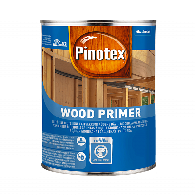 Грунтовка для дерева Pinotex Wood Primer биоцидная, бесцветная, 1 л