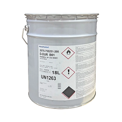 Полиуретановая краска D-Dur B01 двухкомпонентная, белая, полуматовая, 18 л (2675-755251-200)