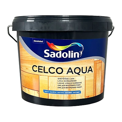 Лак на водній основі Sadolin Celco Aqua для стін та стелі, матовий, безбарвний, BC, 2.5 л