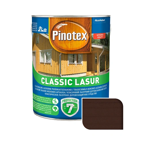 Просочення для дерева Pinotex Classic Lasur з декоративним ефектом, палісандр, 3 л 