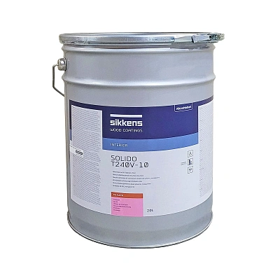Лак поліуретановий Sikkens Solido T240V-10 двокомпонентний, безбарвний, матовий, 20 л (2112710)