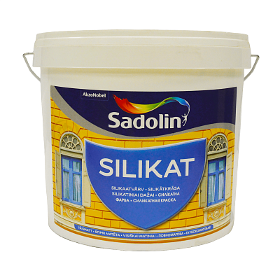 Фасадная силикатная краска Sadolin Silikat для кирпича и бетона, белая, BW, 5 л - shlifarb.com.ua Фасадная силикатная краска Sadolin Silikat для кирпича и бетона, белая, BW, 5 л