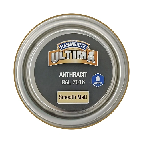 Захисна фарба 3 в 1 по металу на водній основі Hammerite Ultima Matt, матова, антрацитово-сіра RAL 7016, 0.7 л (5774724) 3 Захисна фарба 3 в 1 по металу на водній основі Hammerite Ultima Matt, матова, антрацитово-сіра RAL 7016, 0.7 л (5774724) 3