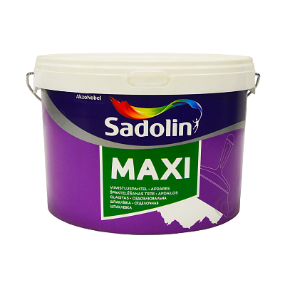 Дрібнозерниста шпаклівка Sadolin Maxi для стін та стелі, біла, 2.5 л Дрібнозерниста шпаклівка Sadolin Maxi для стін та стелі, біла, 2.5 л