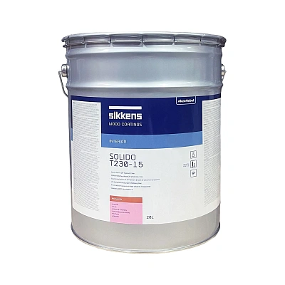 Лак поліуретановий паркетний двокомпонентний Sikkens Solido T230-15, безбарвний, напівматовий, 20 л (2525-050151-200)