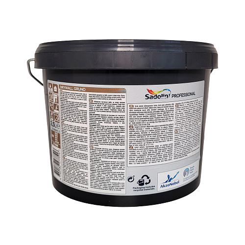 Ґрунтувальна фарба на водній основі Sadolin Professional Drywall Grund для стін та стелі, біла, BW, 2.5 л 2