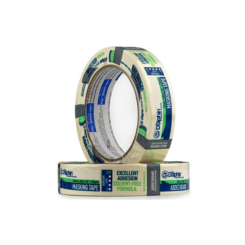 Професійна малярна стрічка (скотч) Blue Dolphin MT-627, 25мм х 50м, біла/жовта (01-7-12-EN ST627) 2 Професійна малярна стрічка (скотч) Blue Dolphin MT-627, 25мм х 50м, біла/жовта (01-7-12-EN ST627) 2