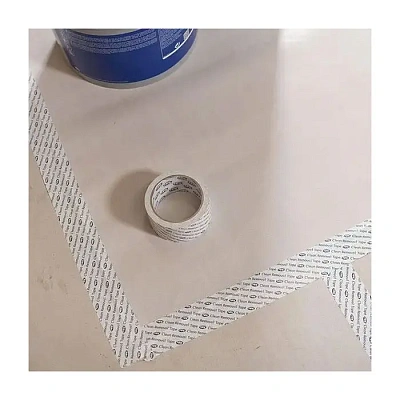 Захисна малярна ПВХ-стрічка (скотч) для запаковки об'єктів HPX Clean Removal 38мм х 33м, біла (CR3833) 2