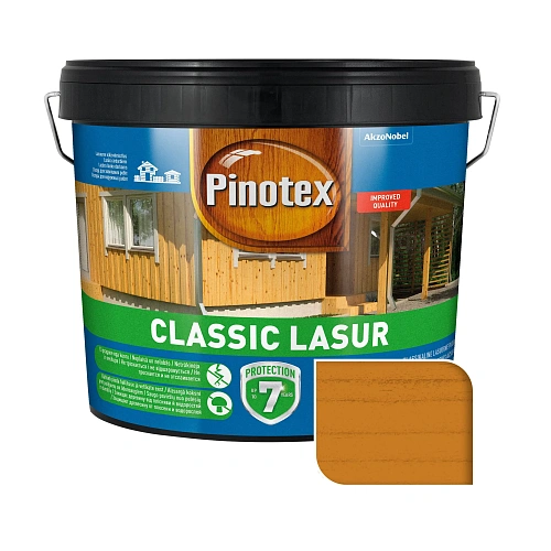 Просочення для дерева Pinotex Classic Lasur з декоративним ефектом, калужниця, 10 л  Просочення для дерева Pinotex Classic Lasur з декоративним ефектом, калужниця, 10 л