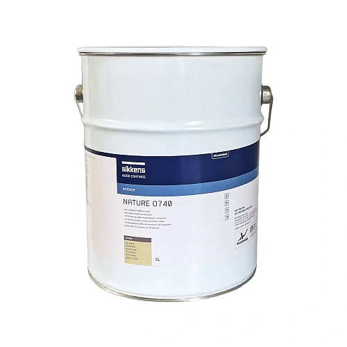 Натуральное масло-воск для дерева Sikkens N-O740, бесцветное, 5 л (5261190)  - shlifarb.com.ua  Натуральное масло-воск для дерева Sikkens N-O740, бесцветное, 5 л (5261190)