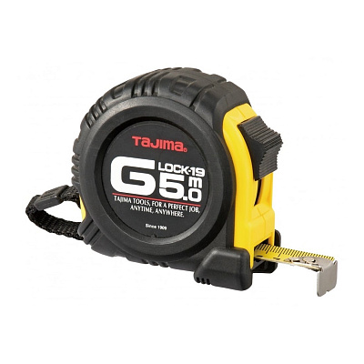 Рулетка будівельна ударостійка Tajima G-Lock 5м×19мм (G9P50MY) Рулетка будівельна ударостійка Tajima G-Lock 5м×19мм (G9P50MY)