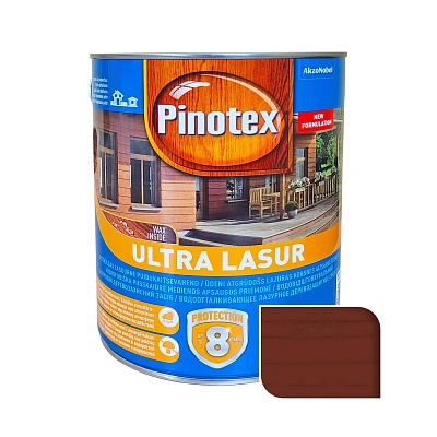 Просочення для дерева Pinotex Ultra Lasur з декоративним ефектом, червоне дерево, 3 л