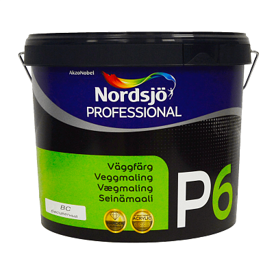 Акриловая краска Sadolin Professional P6 для стен и потолка, бесцветная, BC, 9.3 л  - shlifarb.com.ua Акриловая краска Sadolin Professional P6 для стен и потолка, бесцветная, BC, 9.3 л