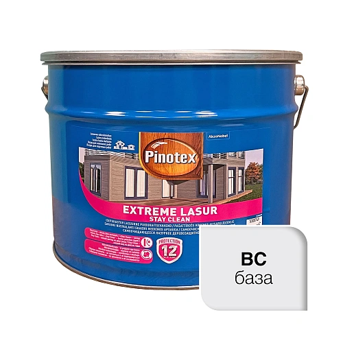 Просочення для дерева Pinotex Extreme Lasur Stay Clean самоочисне, безбарвне, BC, 10 л 