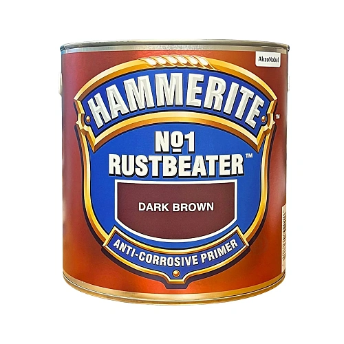 Грунт по металлу Hammerite No.1 Rustbeater антикоррозийный, темно-коричневый, 2.5 л  - shlifarb.com.ua  Грунт по металлу Hammerite No.1 Rustbeater антикоррозийный, темно-коричневый, 2.5 л