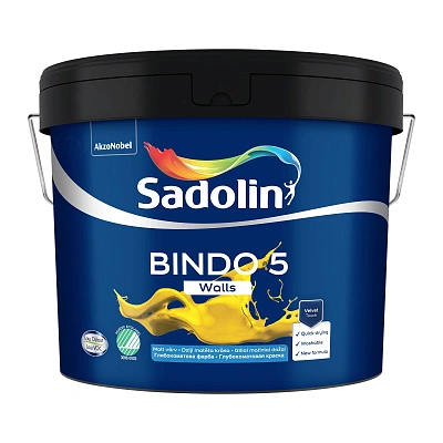 Емульсійна фарба Sadolin Bindo 5 для стін, безбарвна, BC, 8.37 л Емульсійна фарба Sadolin Bindo 5 для стін, безбарвна, BC, 8.37 л