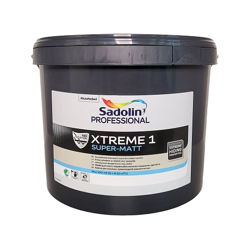 Фарба на водній основі Sadolin Professional Xtreme 1 для стелі, біла, база BW, 10 л Фарба на водній основі Sadolin Professional Xtreme 1 для стелі, біла, база BW, 10 л