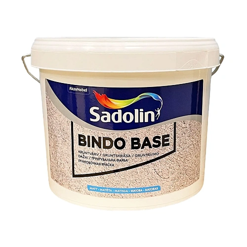 Грунтовочная краска на водной основе Sadolin Bindo Base для стен и потолка, белая, BW, 2.5 л - shlifarb.com.ua Грунтовочная краска на водной основе Sadolin Bindo Base для стен и потолка, белая, BW, 2.5 л