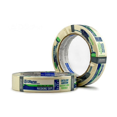 Професійна малярна стрічка (скотч) Blue Dolphin MT-627, 25мм х 50м, біла/жовта (01-7-12-EN ST627) Професійна малярна стрічка (скотч) Blue Dolphin MT-627, 25мм х 50м, біла/жовта (01-7-12-EN ST627)
