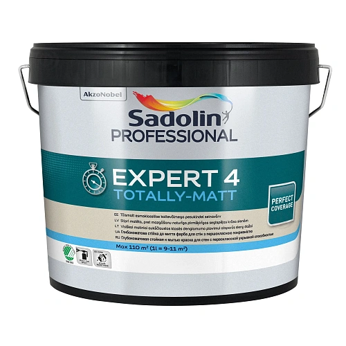 Акрилова фарба Sadolin Professional Expert 4 для стін та стелі, біла, BW, 10 л Акрилова фарба Sadolin Professional Expert 4 для стін та стелі, біла, BW, 10 л