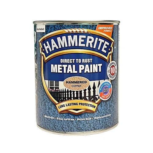 Краска молотковая 3 в 1 по металлу Hammerite Metal Paint Hammered защитная, медная, 0.75 л 2