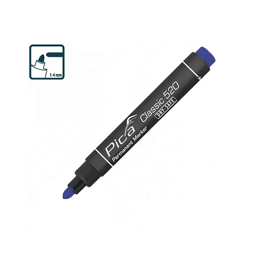 Маркер перманентний Pica Classic Permanent Marker, синій, 2-4 мм (520/41) 2