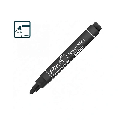 Маркер перманентний Pica Classic Permanent Marker, чорний, 2-4 мм (520/46) 2