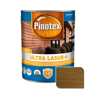 Пропитка лазурная для дерева Pinotex Ultra Lasur+ с декоративным эффектом, тик, 3 л
