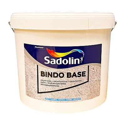 Ґрунтувальна фарба на водній основі Sadolin Bindo Base для стін та стелі, біла, BW, 10 л Ґрунтувальна фарба на водній основі Sadolin Bindo Base для стін та стелі, біла, BW, 10 л