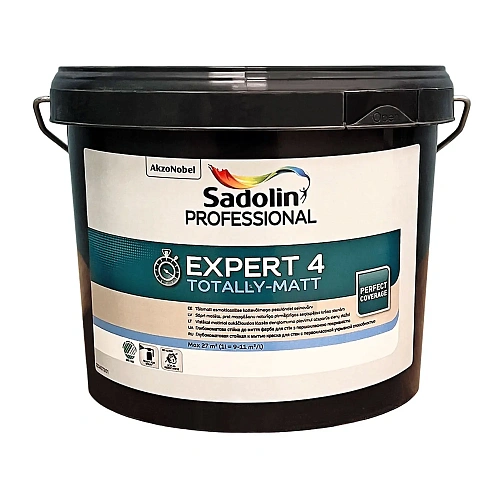 Акрилова фарба Sadolin Professional Expert 4 для стін та стелі, біла, BW, 2.5 л  Акрилова фарба Sadolin Professional Expert 4 для стін та стелі, біла, BW, 2.5 л